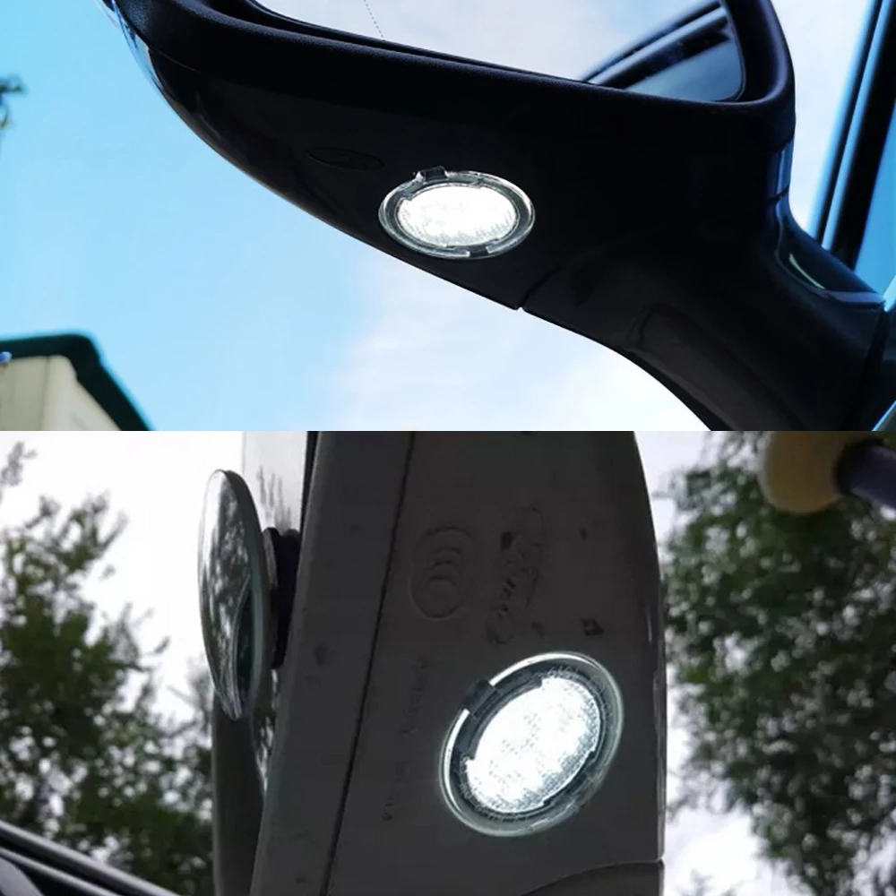 2 шт./компл. светодиодный под боковое зеркало туалетное зеркало со светодиодной подсветкой авто-Стайлинг лампа нижней подсветки двери автомобиля Зеркало заднего вида лампы для Ford Edge Mondeo Explorer F150