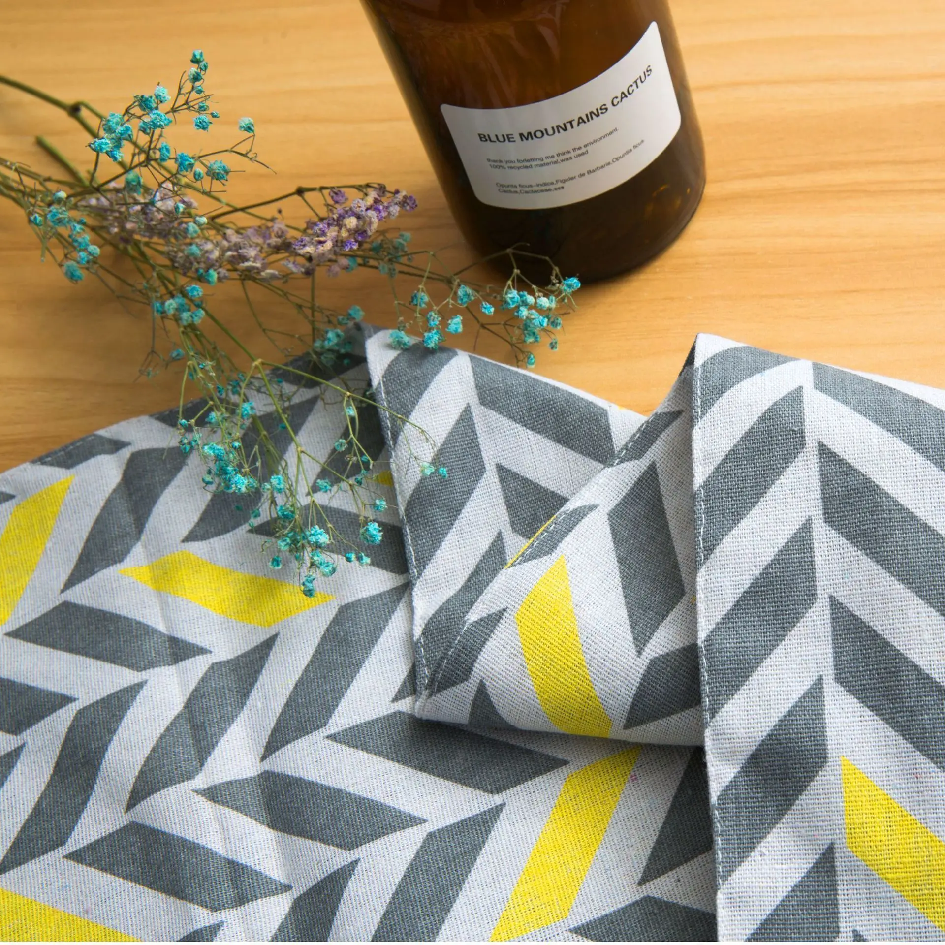 Table Runner Modern Geometric Cell Party Wedding Decor Crafts Linen Cotton Bed Runner Hotel