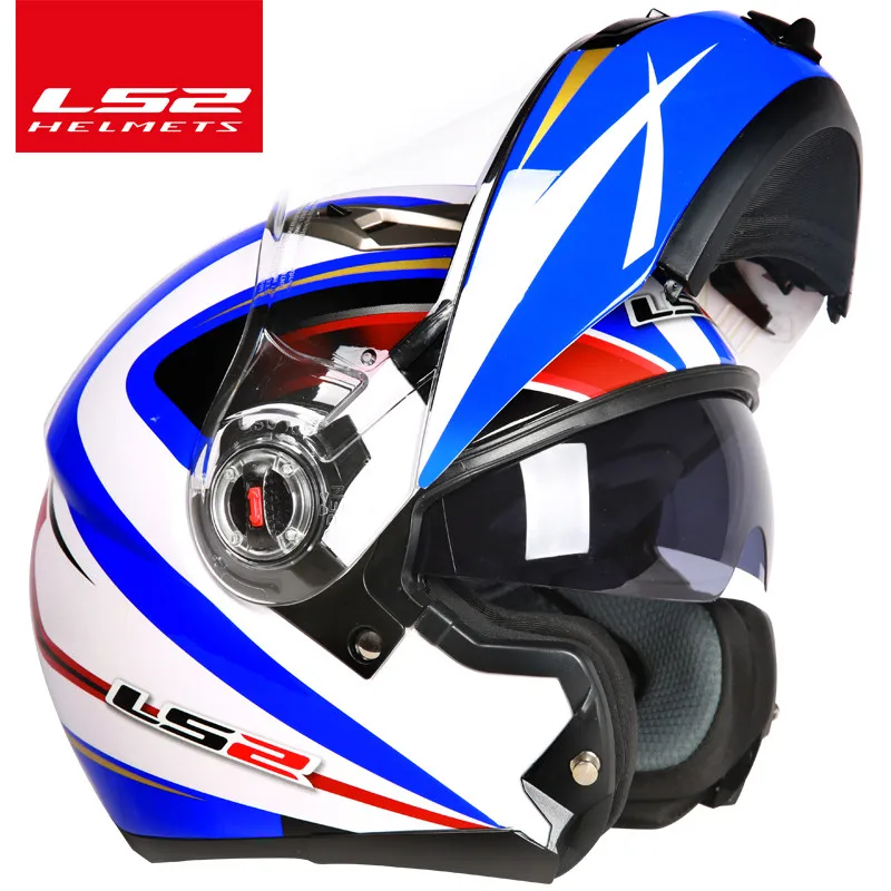 Capacete ls2 ff370 moto rcycle шлем casco de moto кафе шлем для гонщика Флип Полный лицо двойной объектив козырек capacetes de moto ciclista - Цвет: white edit