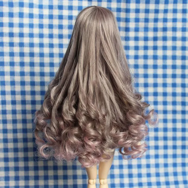 1/12 готовой головной убор волосы трессы для кукол кукла парик для шарнирной куклы кудри кукольный парик аксессуары - Цвет: K Only hair