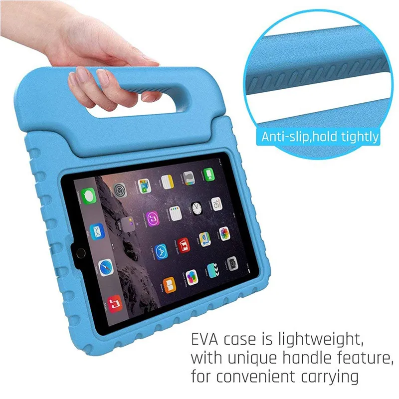

Luxury Silicone Case For iPad 8 2017 Case Shockproof Children Kids Handle Stand Protective Cover For Ipad 9.7 2017 Case Cover