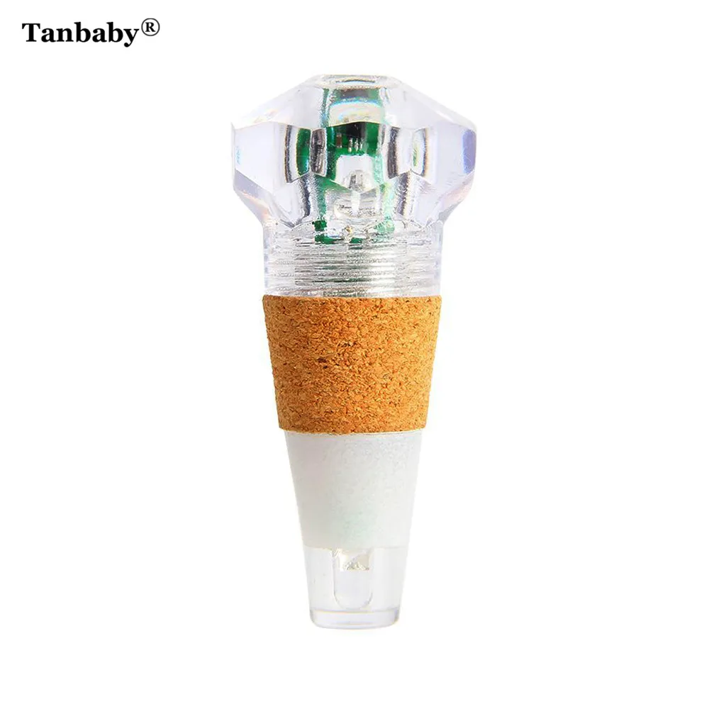 

Tanbaby LED Diamond Shape Wine Bottle Cap Light USB Charging Seven Colors Cork Rechargeable Lamp Multicolor Fairy String Lights
