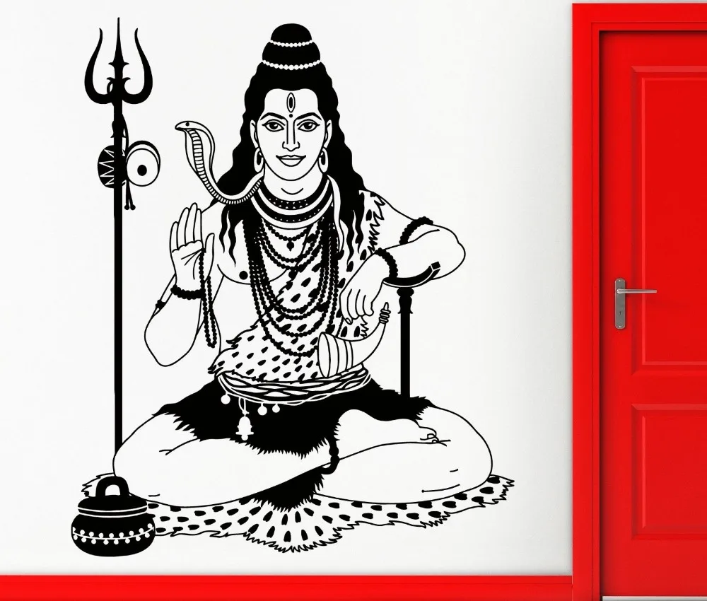 

Big Removable Black cobra India Indian God Hinduism PVC Mural Art Decal Room Wall Stickers Home Decor DIY Room Decoration D445