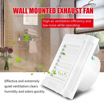 

15W 220V Wall Mounted Exhaust Fan Low Noise Home Bathroom Kitchen Window Exhaust Fan Garage Air Vent Ventilation