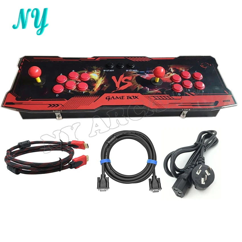 

Box 7 fighting game arcade joystick rocker with 3D games 2177 in 1 family console HDMI / VGA output HD with pause function