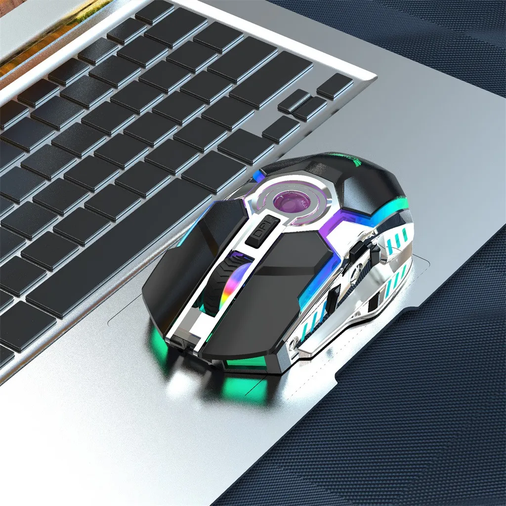 ZERODATE T30 2,4G перезаряжаемая беспроводная мышка RGB лампа для игровой компьютер ноутбук компьютерные мыши для ПК микро-usb приемник мыши