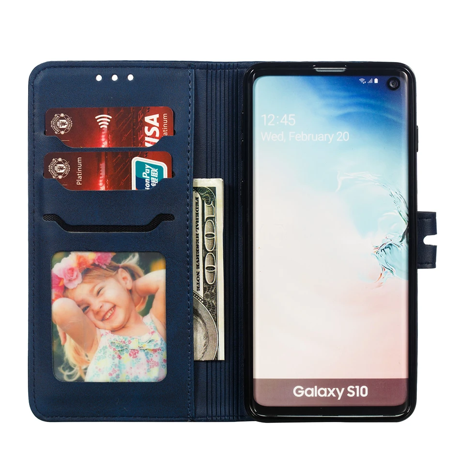 Роскошный чехол с рисунком кота Бумажник Флип-кейсы для Coque samsung Galaxy S8 S9 S10 плюс A10 A20 A30 A40 A50 A60 A70 M10 M20 M30 с откидной крышкой