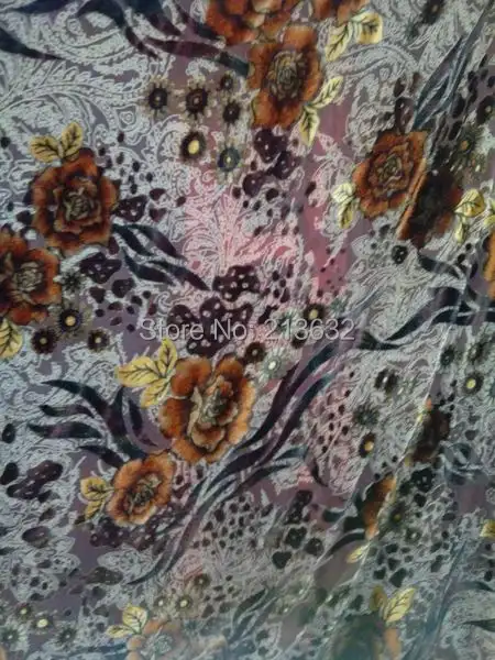 10419 10 De Réductiongris Orange Maman évider Couper Double Broderie Velours Tissus Velours Dentelle Africaine Tissu Rideaux Broderie Velours In