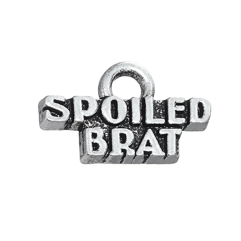 10 шт Подвески Spoiled Brat 16x10 мм Античная Серебряные Подвески-шармы для самостоятельного изготовления ювелирных изделий Аксессуары и украшения