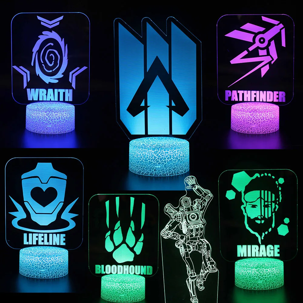 

APEX Legends Lamp Touch Nightlight LED Sleep Light RGB Projection Lamp Children Toys Gifts Battle Royale Game
