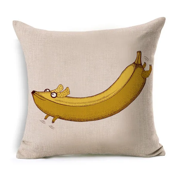 

Sequin Cushion Cover Cartoon Dogs Print Yellow Color Bulldog Throw Pillowcase Decorative Pillows Cover For Home Decor Juventus