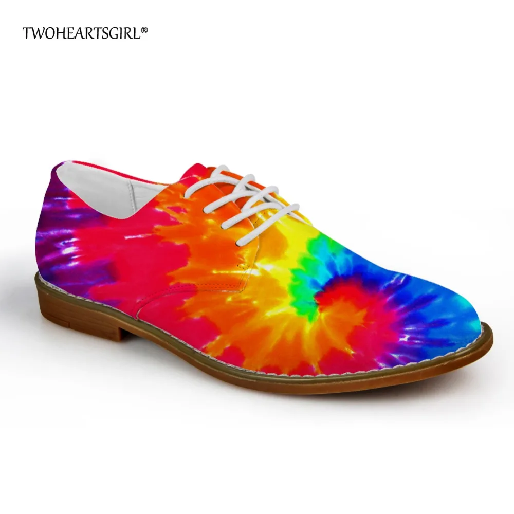 

Twoheartsgirl Painting Men Shoes Lace Up Men's Business Casual Shoes Colorful Leather Oxfords Shoes Big Size Lace Up Flat Man