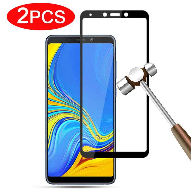 2PCS Tempered Glass For Samsung Galaxy A9 2018 glas Screen Protector Case on galaxi A 9