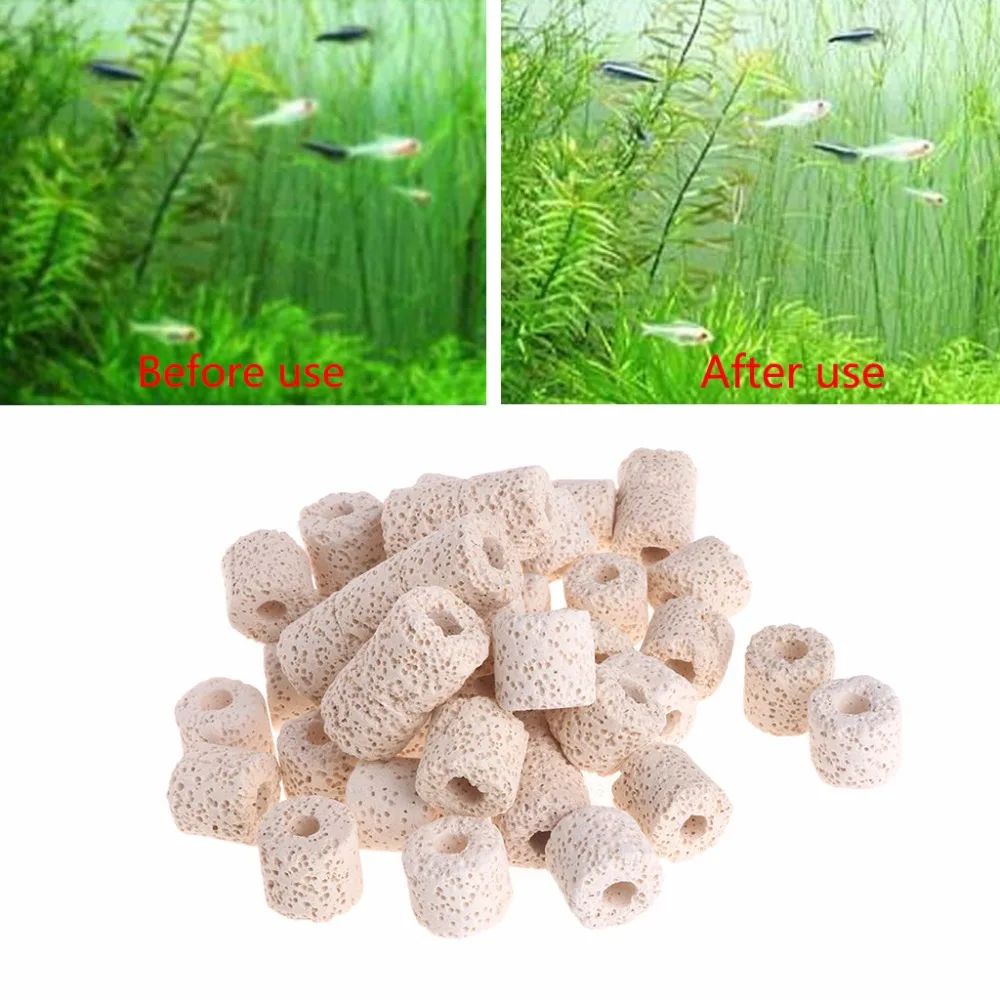 1 Bag Aquarium Ceramic Rings Biological Fish Tank Pond Filter Bacteria