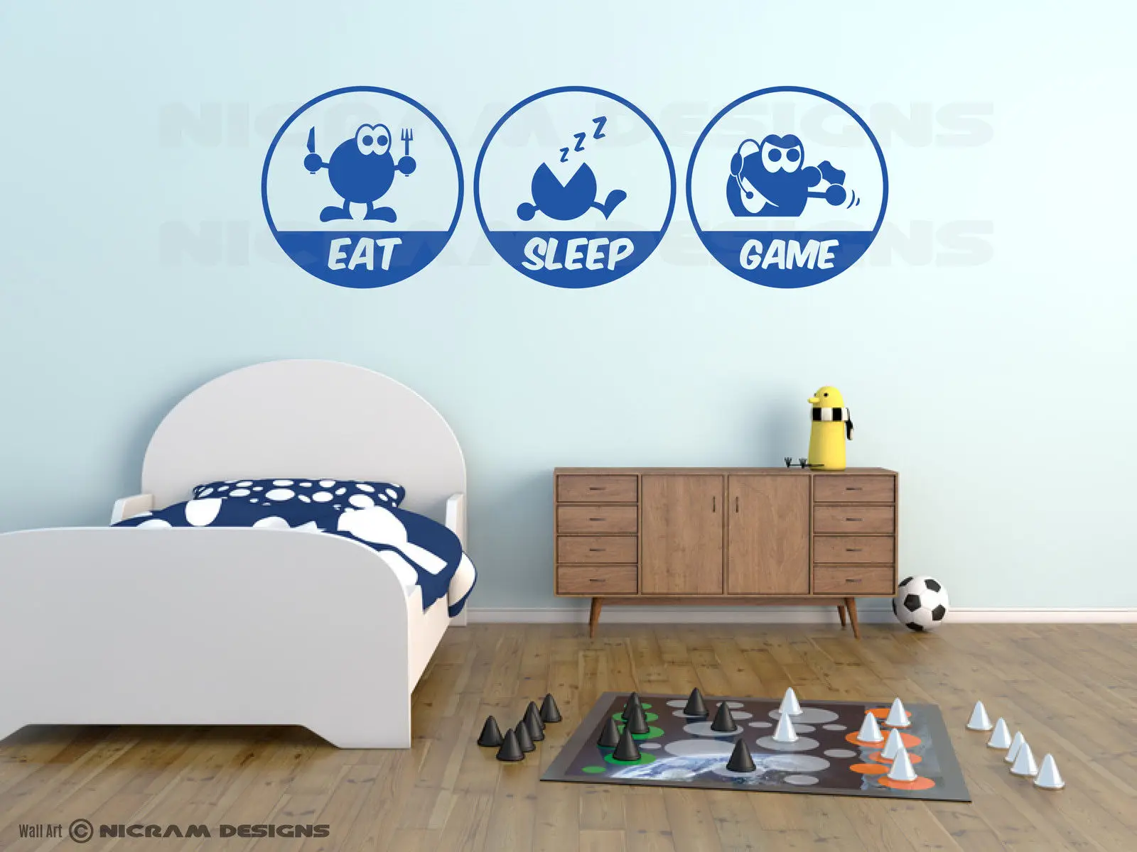 2017 Fashion Eat Sleep Game Funny Wall Art Vinyl Console Gamer Decal