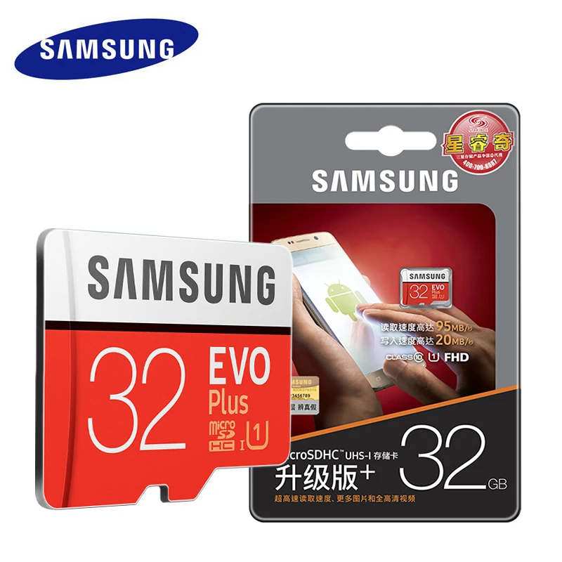 

100% New Original SAMSUNG Micro SD Memory Card 16GB 32G 64G 128G 256G MicroSD Cards SDHC SDXC Max 95Ms EVO 32GB 64GB C10 TF Card