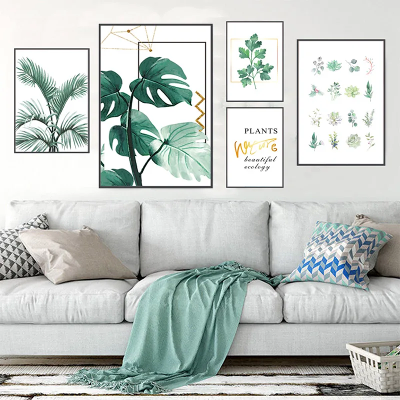 

Nordic Modern Tropical Turtle Leaves Herbal Plants Poster Print Wall Art Canvas Painting POP Pictures for Living Room Home Decor