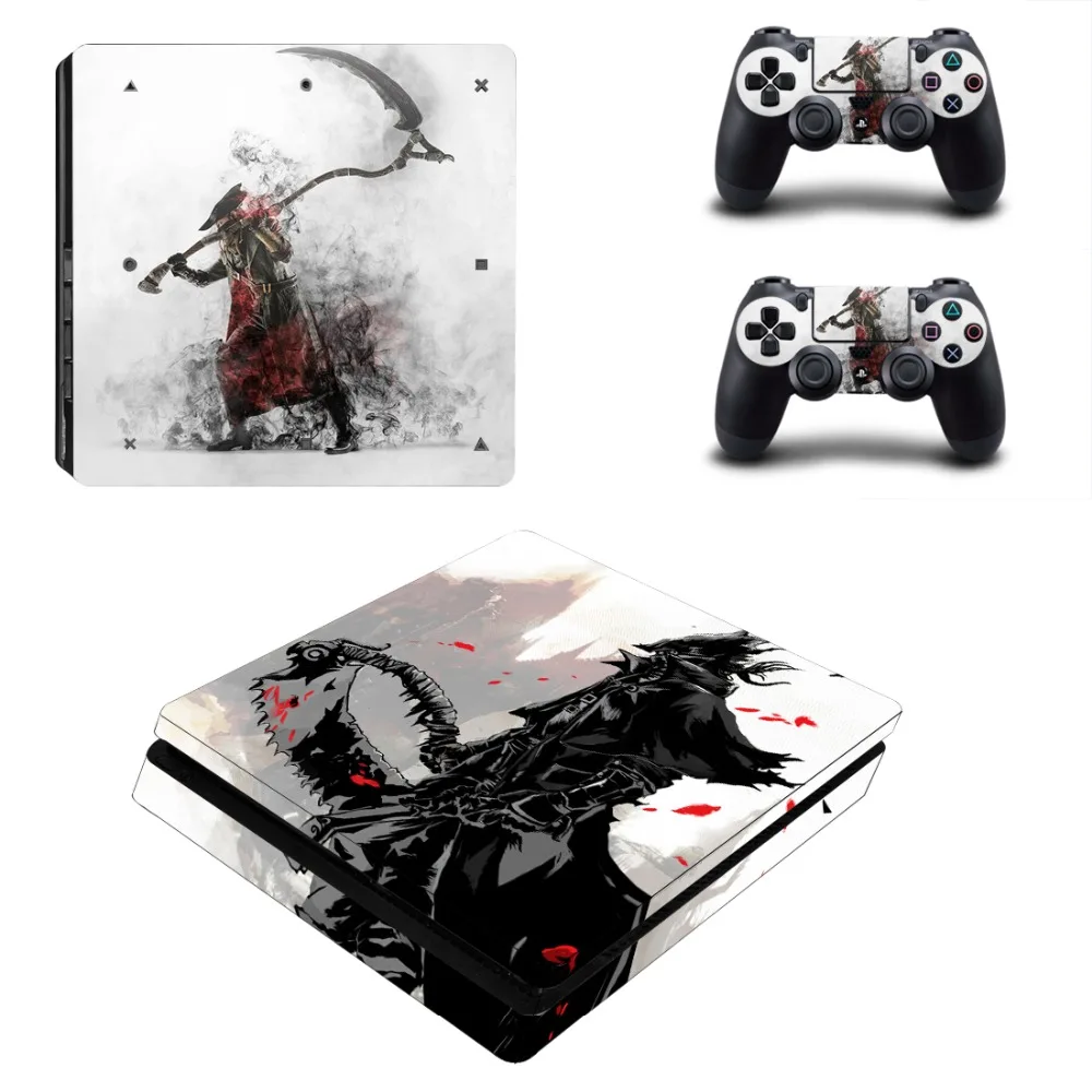 

PS4 Slim Skin Sticker For Sony PlayStation 4 Console and Controllers of Decal PS4 Slim Sticker Vinyl - Dark Soul Bloodborne