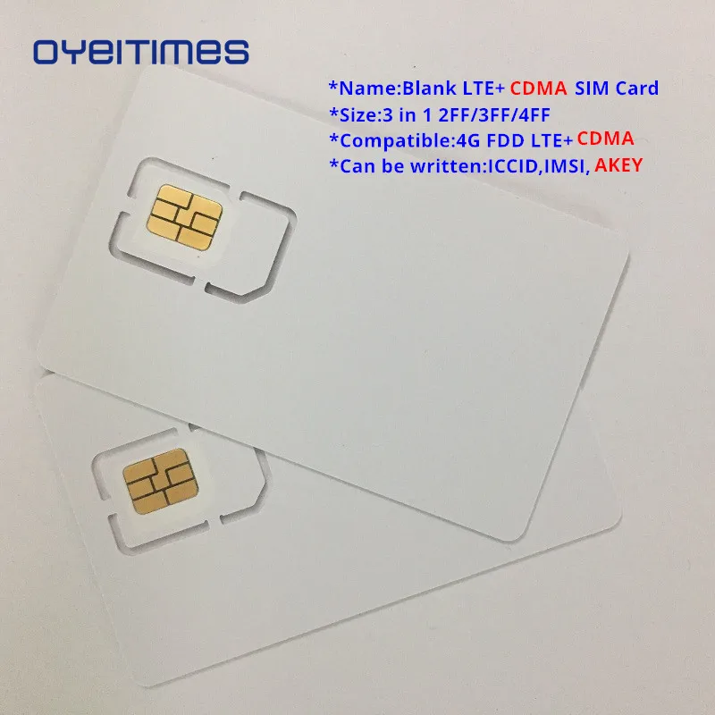 

OYEITIMES Blank LTE+CDMA SIM Cards 4G FDD LTE+CDMA SIM Card Programable LTE+CDMA SIM Card Mini,Micro and Nano Blank SIM Card