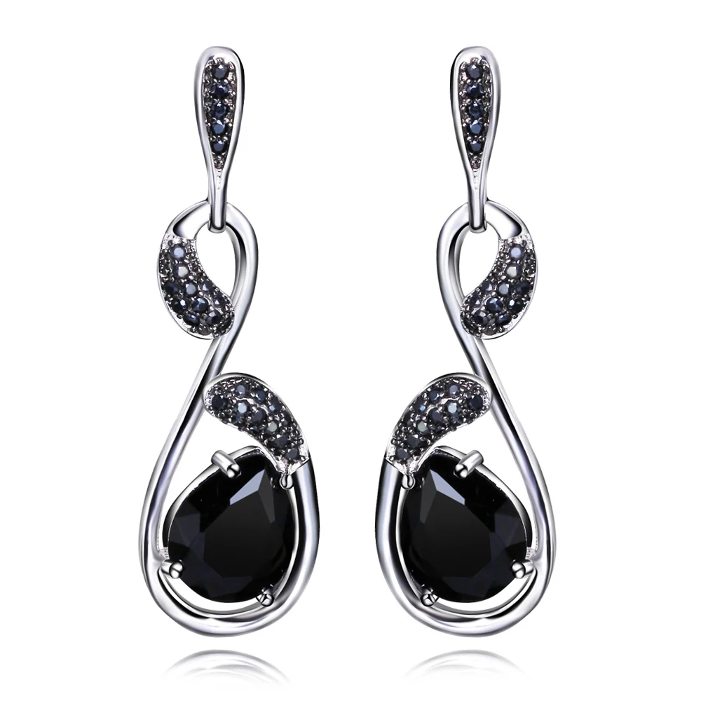 Fashion Secret Women Long Drop Earrings Premium Quality Jet Black Fashion Secret Women Long Drop Earrings Premium Quality Jet Black Clear White Cz Lead Free Music Note Look Platinum Plated In From Jewelry