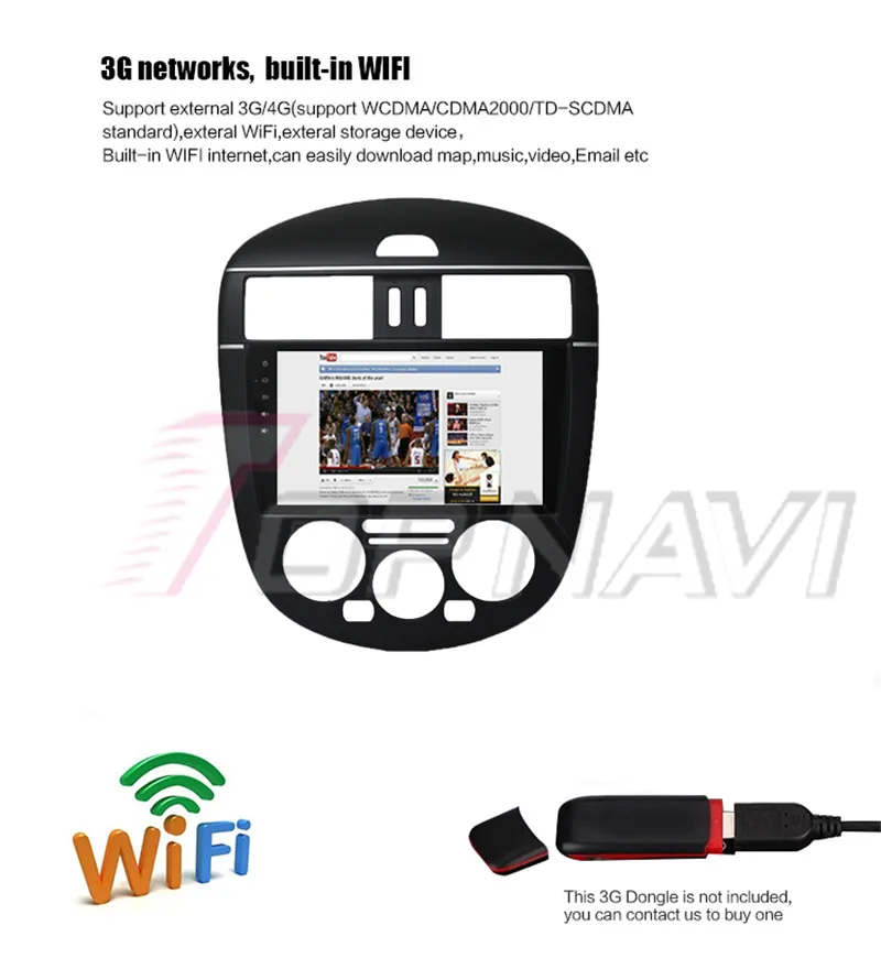 car multimedia player 2din For Nissan Tiida L 2015