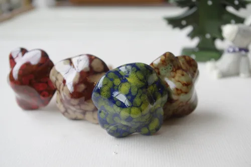 Zakka kiln ceramic handmade mushroom decoration home flower pot plug-in photography props |