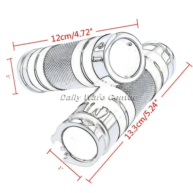 1 пара, руль мотоцикла, ручные рукоятки, хромированные наконечники, универсальные для крейсеров, мотоциклов, чопперов W/", руль