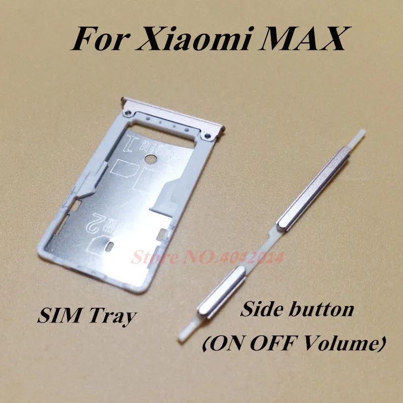 

1pcs Original SIM Tray Holder Side buttons Cover Power Flex cable For Xiaomi MAX mi max SIM/SD Card Reader Replacement parts