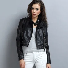 Весна и осень кожаная одежда женская короткая конструкция PU мотоциклетная кожаная куртка разноцветная с устойчивым каблуком тонкая куртка из искусственной кожи