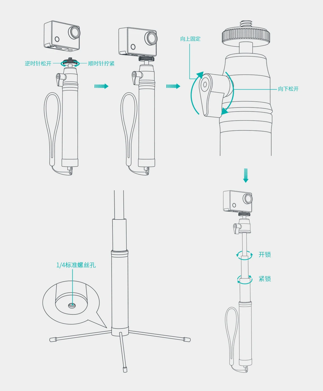 Xiaomi Seabird селфи палка для камеры IP67 водонепроницаемый портативный спорт камера компактный выдвижной подходит для одежда заплыва Дайвинг