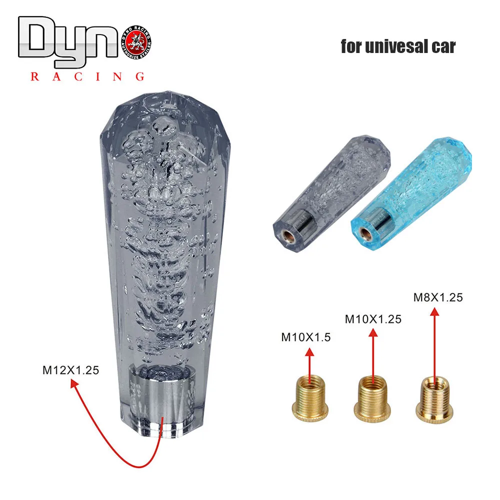 150mm Diamond Crystal Bubble Shift Knob Black/Blue Shift Grear Knob For