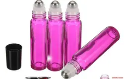 Новый 10 мл roll на Стекло бутылки розовый пустой ароматы эфирных духов Essential Масла Стекло бутылки металлопрокат ролик мяч