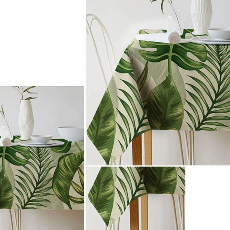 Table cloth Rectangular Pastoral style Tropical Plants Printed Tablecloth Home Protection And Decoration Elegant Table Cover