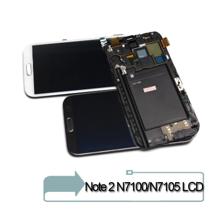 N7105 ЖК дисплей для samsung Galaxy Note 2 Note2 II N7100 Дисплей планшета Сенсорный экран Digitizer