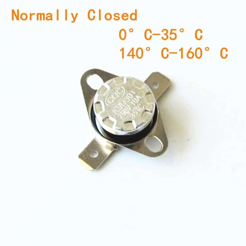 5PCS KSD301 250V 10A Normally Closed / Normally Open NC/NO Thermostat