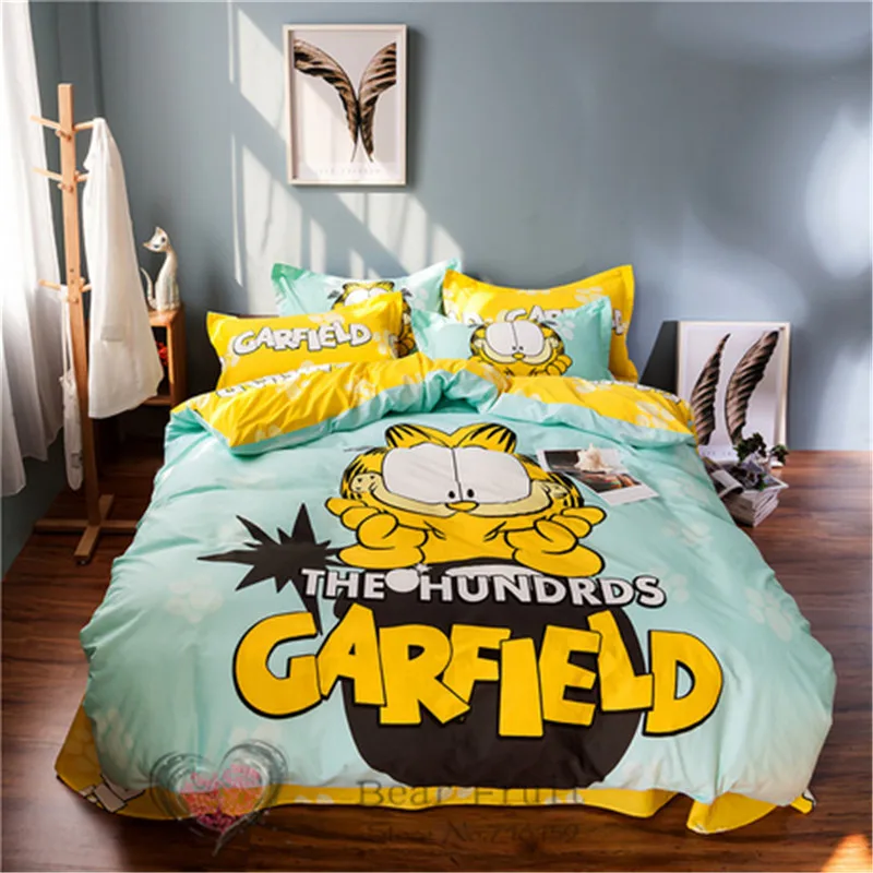 NEW Garfield 100 COTTON bedding set 3D cartoon kid/child bed sheet