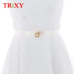 TRiXY S316 изысканный цветок Свадебные ремни свадебные пояса жемчуг украшения Свадебные аксессуары Свадебные Ремни свадебные пояса