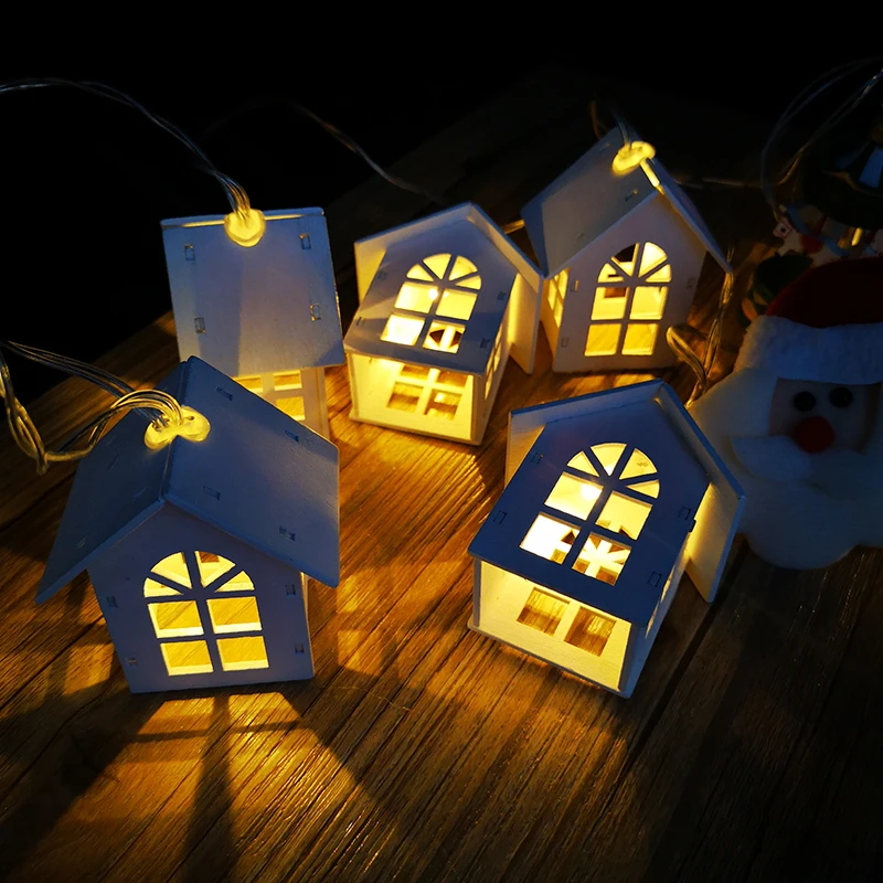 2 м 10 шт. светодиодная гирлянда для рождественской елки в стиле дома, светодиодная гирлянда, Свадебные гирлянды, Новогодние рождественские украшения для дома