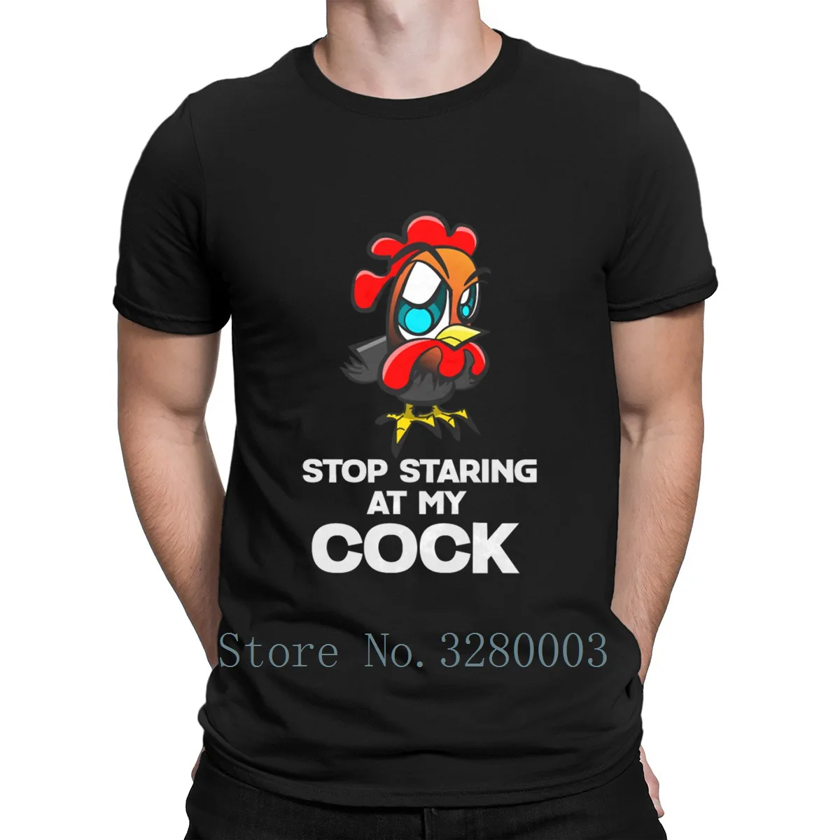 

Stop Staring At My Cock T Shirt Outfit Tee Shirt Spring Customized S-3xl Anti-Wrinkle Trend Humor Chicken Funny T-Shirt