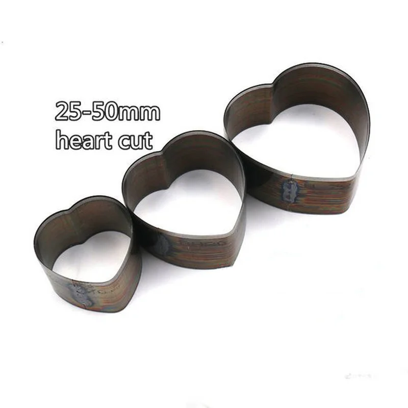 

Japan Steel Blade Rule Die Cut Steel Punch 25~50mm Heart-shaped Cutting Mold Wood Dies for Leather Cutter for Leather Crafts