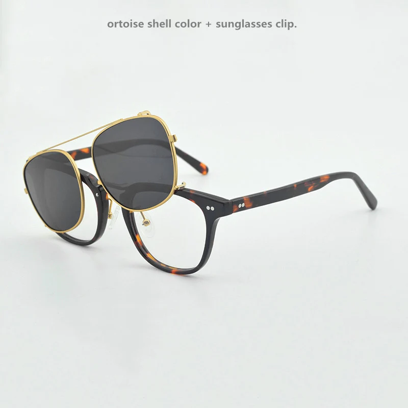 Оправы для очков или солнцезащитные очки мужской и женский оптический титановый рецепт очки с зажимом очки Полароид де Грау 5179 - Цвет оправы: B2