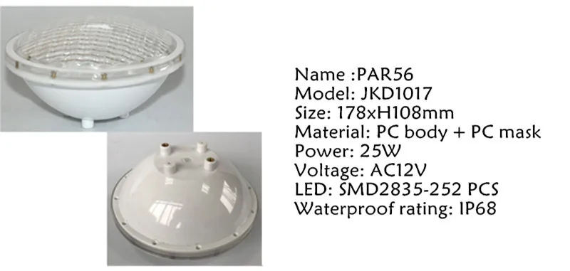 Par56 подводный светильник s 25 Вт Светодиодный светильник для бассейна из смолы светодиодный Piscina настенный fococool ЛАМПА IP68 12 В водонепроницаемый светильник
