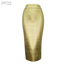 Новые летние сексуальные женские шикарные юбки карандаш золотистого и серебряного цветов длиной до колена элегантные облегающие юбки для вечеринок