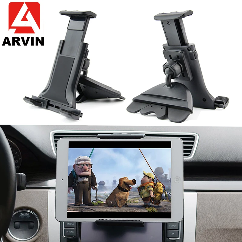 

ARVIN Car CD Slot Mount Tablet Phone Holder Stand For iPad Air Mini Pro 4-11 inch Adjustable PC Bracket For iPhone X Samsung S9+