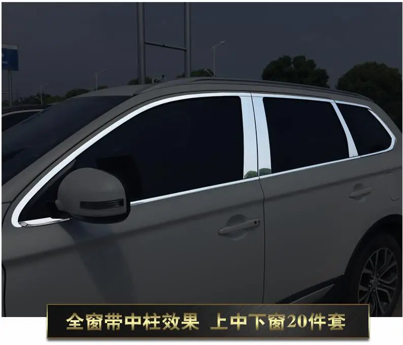 

For Mitsubishi Outlander 2013 2014 2015 2016 2017 2018 Stainless Chrome Window Pillar Posts Cover Trim Molding Garnish Guard