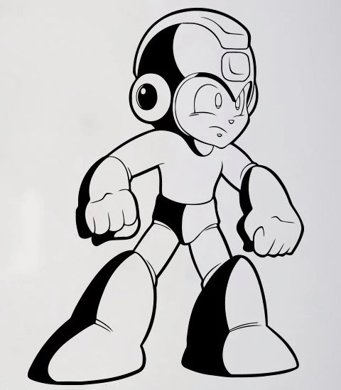 buy Mega Man Wall Vinyl Sticker Video Game Superhero Decal Nursery Home Interior Kids Children #039;s Room Decor Removable Mural