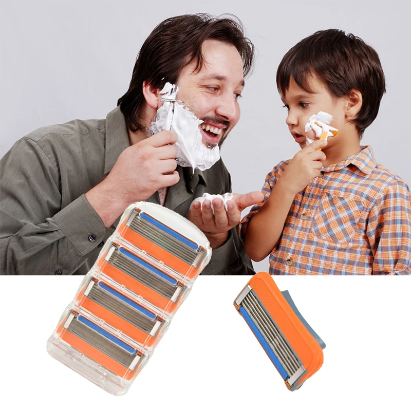 

4 Pieces / Set 5 Layer Blade System Men's Facial Razor Replacement Blade Replacement