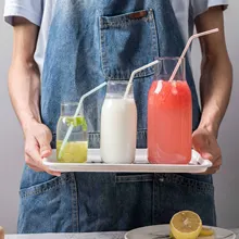 Модный креативный стеклянный холодный напиток чашка сок напитки стакан для молока чашки с пробковой пробкой 200/300/700 мл бутылка для воды