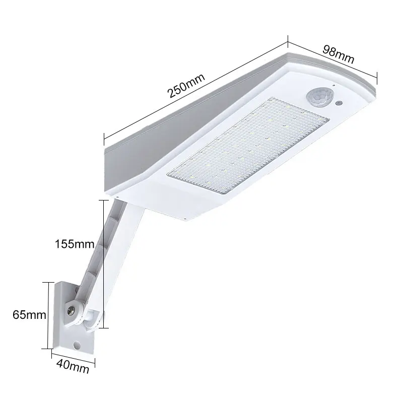 Водонепроницаемый солнечный светильник 48 светодиодный настенный светильник на солнечных батареях Беспроводной PIR датчик движения садовый светильник для наружного двора Gard светильник ing - Испускаемый цвет: White