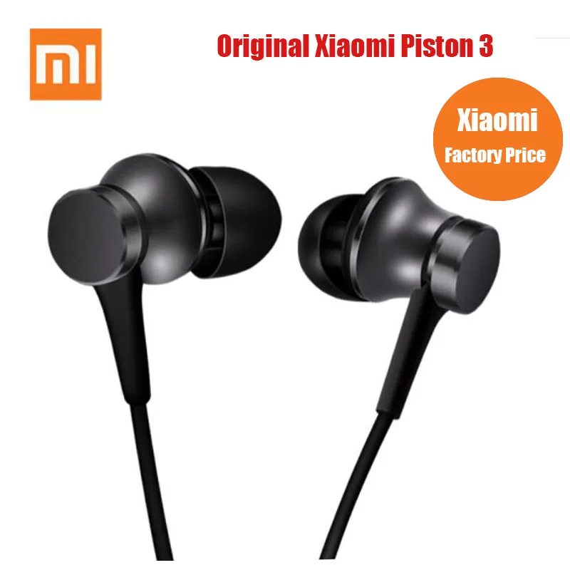 

Original Xiaomi Earphone Mi Piston 3 Fresh Version In-Ear with Mic Wire Control for mobile phone xiaomi earphones headset